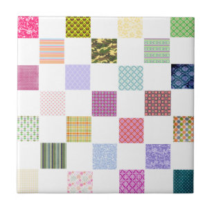 Carreau Motif de damier d'arc-en-ciel