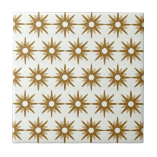 Carreau Motif de démarrage blanc or moderne simple