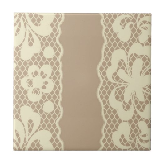 Carreau Motif de dentelle, cru 7 de fleur (Devant)