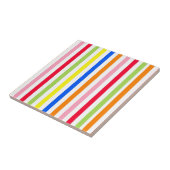Carreau Motif de design de rayures vibrantes et colorées (Côté)