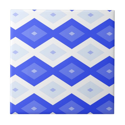 Carreau Motif de diamant bleu royal (Devant)