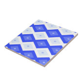Carreau Motif de diamant bleu royal (Côté)