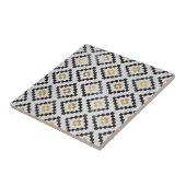 Carreau Motif de diamant géométrique Abstrait d'or noir (Côté)