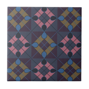 Carreau Motif de diamant géométrique coloré