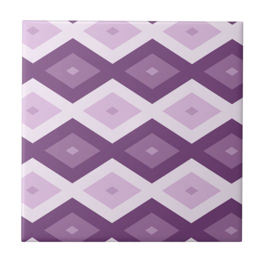 Carreau Motif de diamant violet (Devant)
