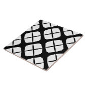 Carreau Motif de diamants moderne urbain noir et blanc (Côté)
