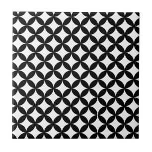 Carreau Motif de diamants noir et blanc