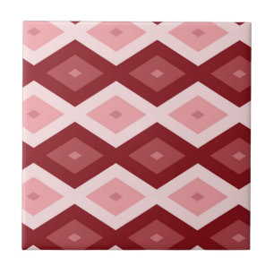 Carreau Motif de diamants rouges