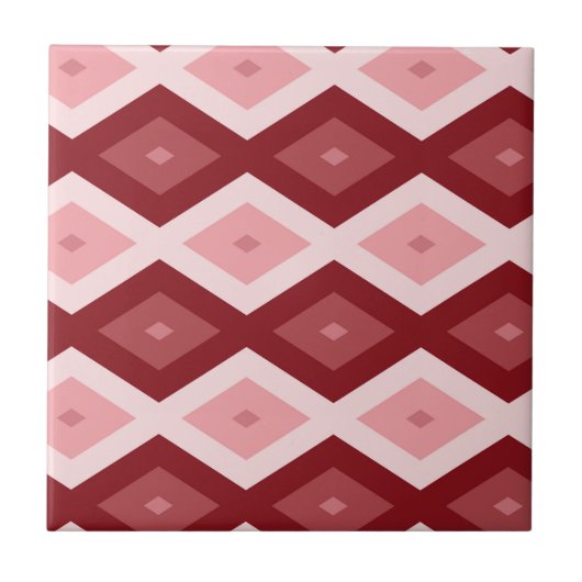 Carreau Motif de diamants rouges (Devant)
