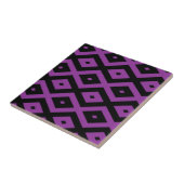 Carreau Motif de diamants violet et noir (Côté)