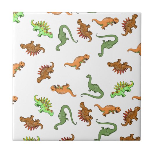 Carreau Motif de dinosaure mignon (Devant)