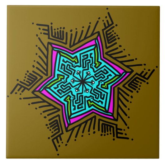 Carreau Motif de Doodle 3 (Devant)