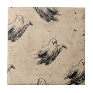 Carreau Motif de fantôme Vintage rustique (2)