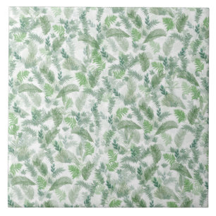 Carreau Motif de feuillage vert tropical moderne
