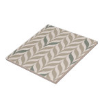 Carreau Motif de feuille décoratif de couleur verte géomét<br><div class="desc">Un carrelage moderne en céramique vert olive et motif en feuilles taupe pour votre maison do-it-yourself projets comme les carreaux d'accent,  arrière-cuisine,  mur et encastrés de douche de salle de bain,  entourage cheminée,  et carrelage encadré.</div>