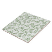 Carreau Motif de feuilles botaniques vert sarcelle moderne (Côté)