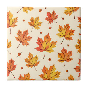 Carreau Motif de feuilles d'érable tombant en automne