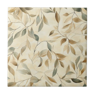 Carreau Motif de feuilles pressées rustique – Botanique d'