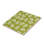 Carreau Motif de feuilles vert citron décoratives (Côté)
