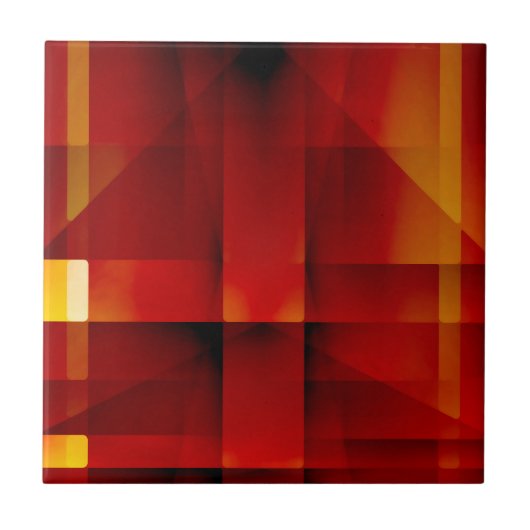 Carreau Motif de flèches rouges abstraites (Devant)