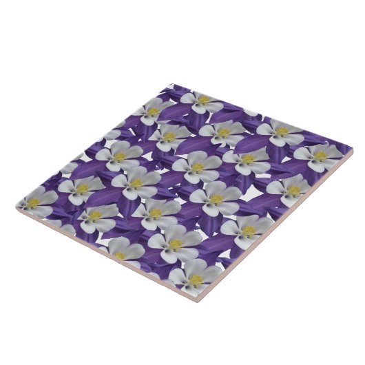 Carreau Motif de fleur d'aquilegia (Côté)