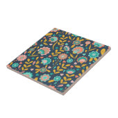 Carreau Motif de fleur d'art populaire (Côté)