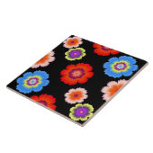 Carreau Motif de fleurs colorées (Côté)