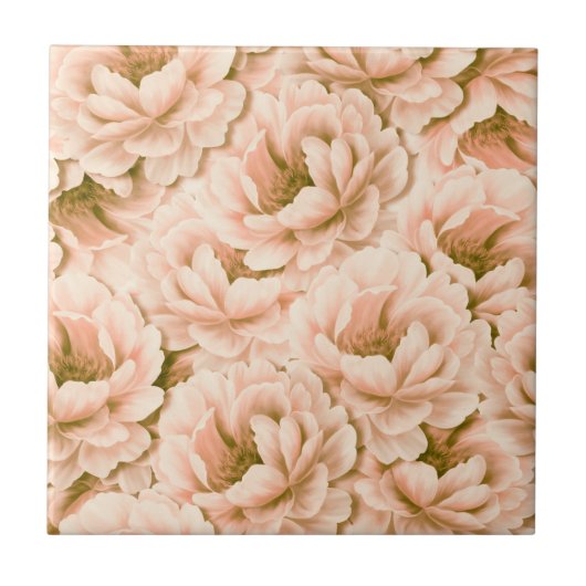 Carreau Motif de fleurs d'aquarelle moderne (Devant)