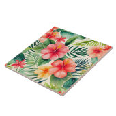 Carreau Motif de fleurs d'hibiscus tropicaux (Côté)