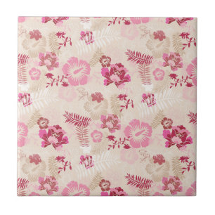 Carreau Motif de fleurs modernes roses mignon