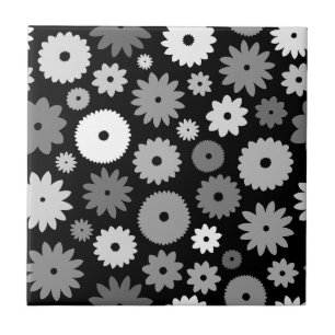 Carreau Motif de fleurs monochromes