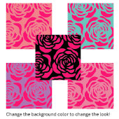 Carreau Motif de fleurs rose moderne