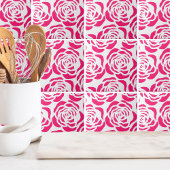 Carreau Motif de fleurs rose moderne