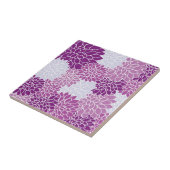 Carreau Motif de fleurs violettes (Côté)