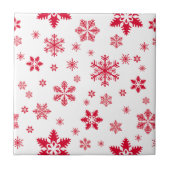 Carreau Motif de flocon de neige, Flammes de neige rouges, (Devant)