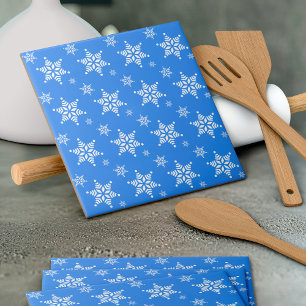Carreau Motif de flocons de neige, Flakes blancs, Neige, B