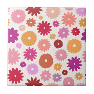Carreau Motif de floraisons colorées