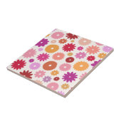 Carreau Motif de floraisons colorées (Côté)