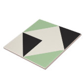 Carreau Motif de forme géométrique moderne vert (Côté)