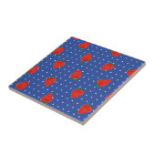 Carreau motif de fraise avec points (Côté)