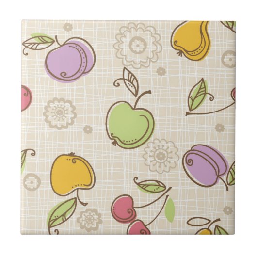 Carreau Motif de fruits (Devant)