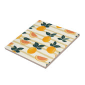 Carreau Motif de fruits d'agrumes avec Feuilles verts (4) (Côté)