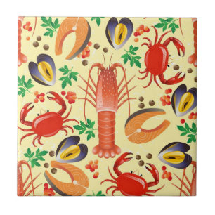 Carreau Motif de fruits de mer