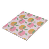 Carreau Motif de fruits orange pêche rose (Côté)