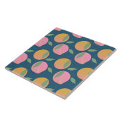 Carreau Motif de fruits orange pêche rose (Côté)
