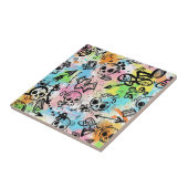 Carreau Motif de graffiti urbain coloré (6) (Côté)