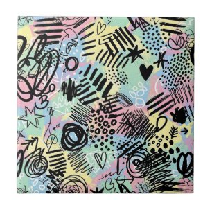 Carreau Motif de graffiti urbain coloré (9)