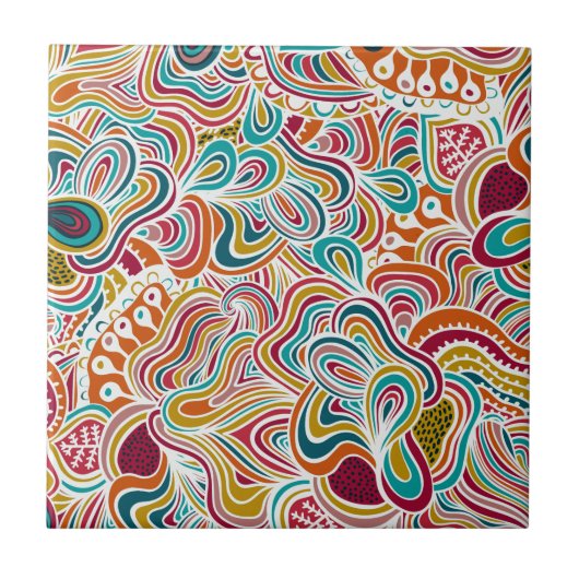 Carreau Motif de gribouillage (Devant)