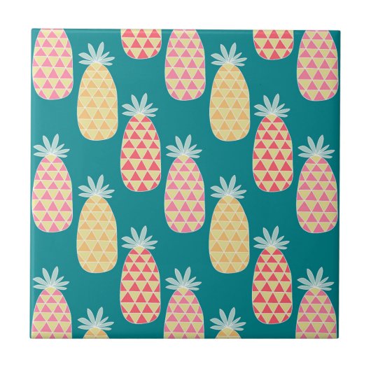 Carreau Motif de griffonnage d'ananas (Devant)