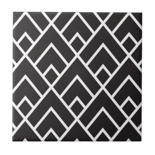 Carreau Motif de grille de diamant géométrique élégant